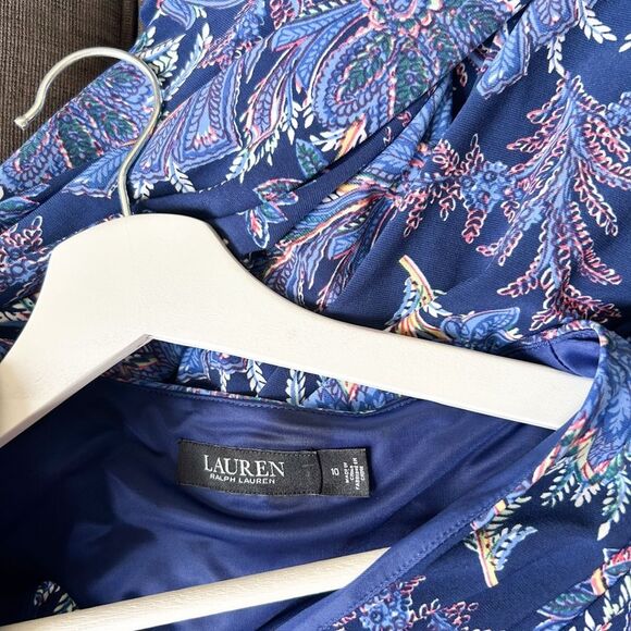 Lauren Ralph Lauren Floral Twist-Front Jersey Sleeveless Dress - Picture 8 of 8